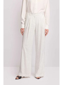 Pantalón fluido a rayas