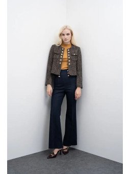 Chaqueta corta Tweed de lana