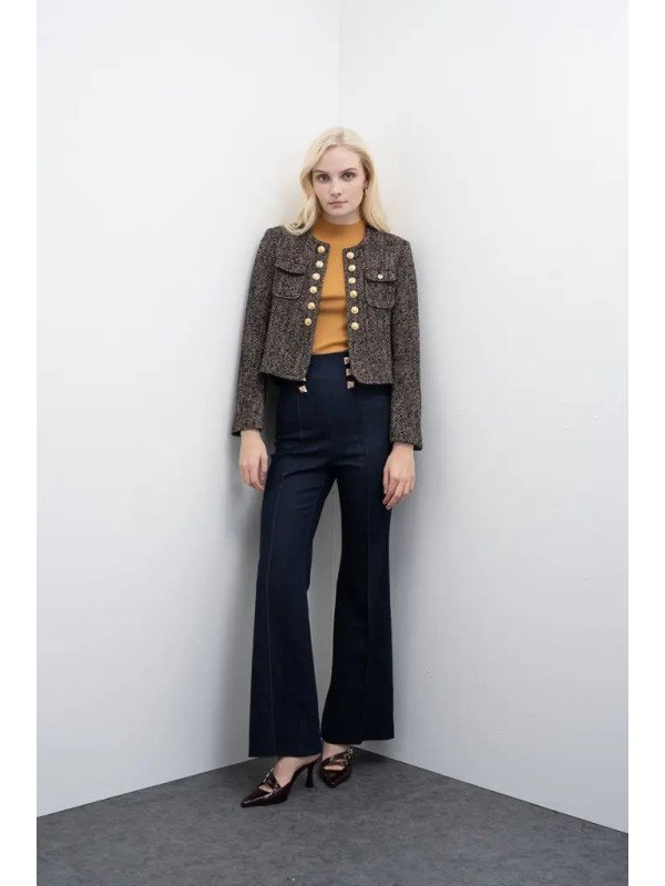 Chaqueta corta Tweed de lana