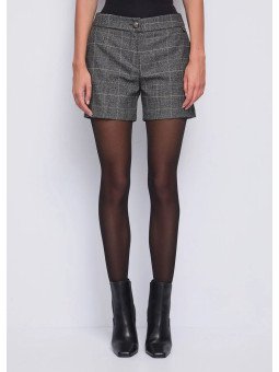 Pantalones cortos elásticos de cuadros