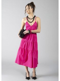 Vestido largo popelín