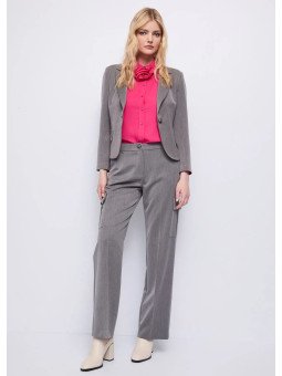 Pantalones cargo con pliegue