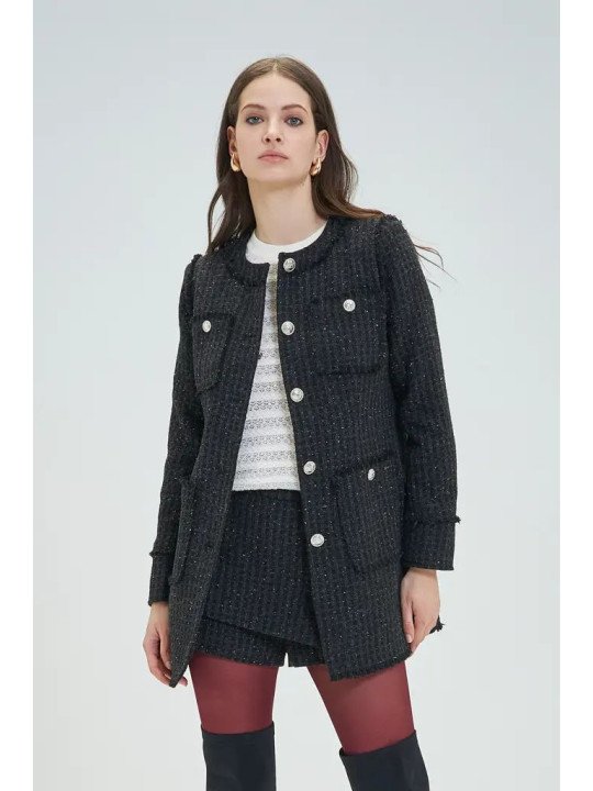 Abrigo Tweed de lana