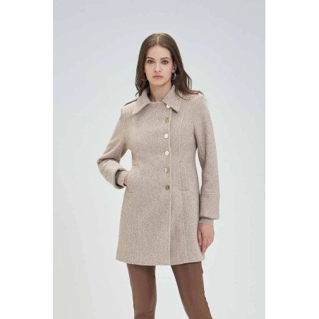 Abrigo corto en tela de Lúrex