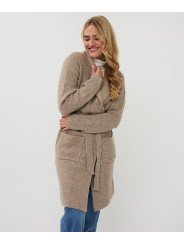 Chaqueta larga con bolsillos