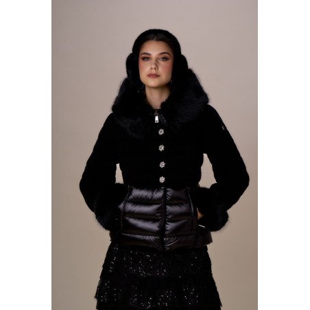 Abrigo Corto de plumas