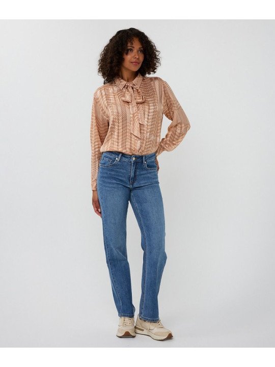 Pantalones vaqueros rectos con brillantes