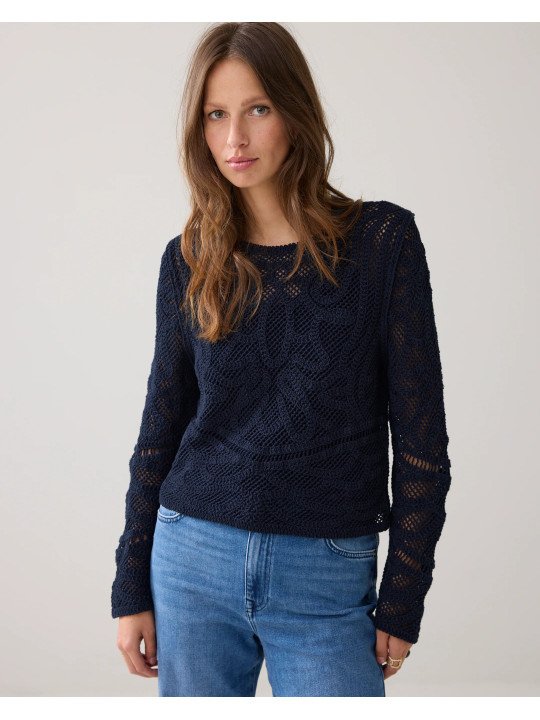 Jersey con efecto Macramé