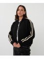 Chaqueta bomber con lineas blancas