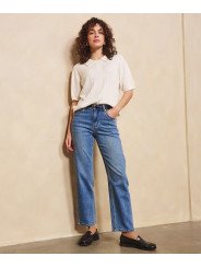 Pantalones vaqueros rectos con brillantes