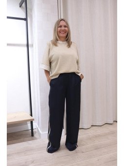 Camiseta con lúrex dorado