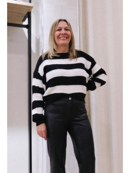 Jersey de punto con rayas