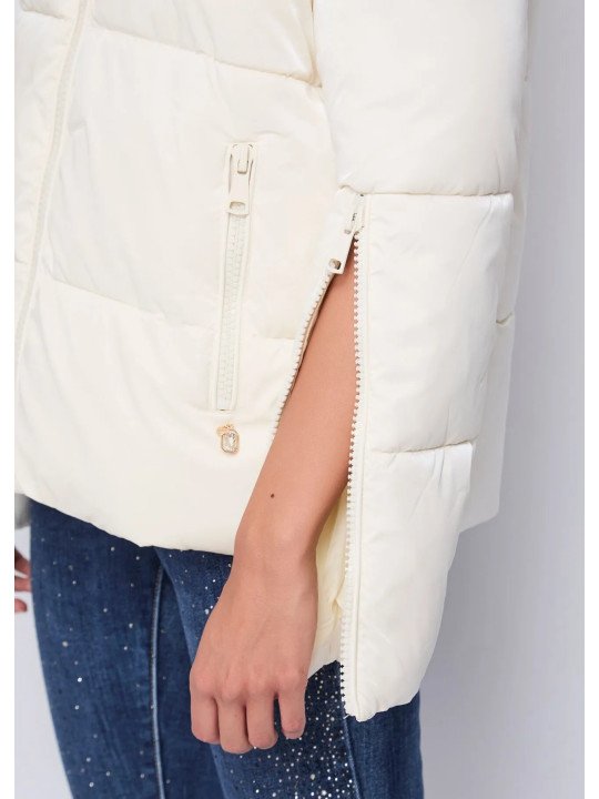 Chaquetón de plumón  blanco brillante