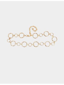 Cinturón anillas de metal