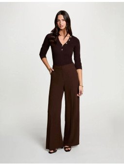 Pantalón fluido marrón