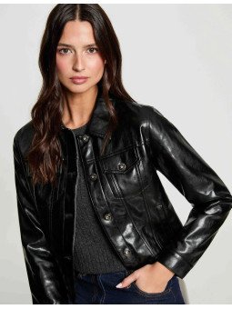 Chaqueta de cuero sintético