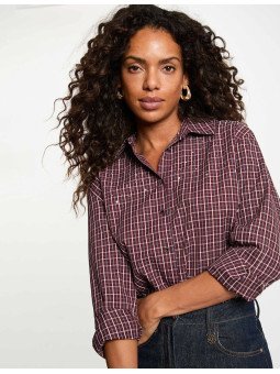 Camisa de cuadros con strass