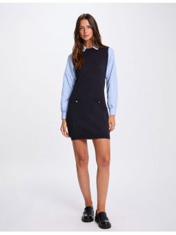 Vestido corto azul marino