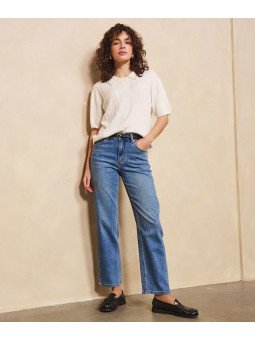 Pantalones vaqueros rectos con brillantes