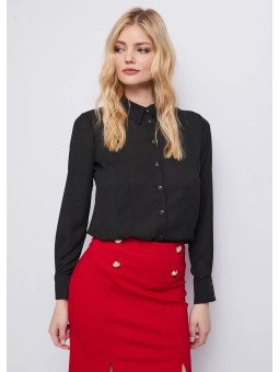 Camisa georgette plisada